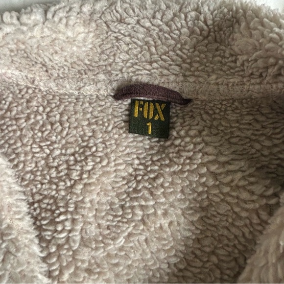 VINTAGE Fox Brown Shearling and Suede Jacket with backprint - Picture 2 of 6